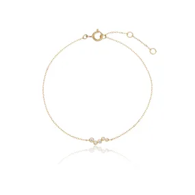 Gold Diamond Style Wave Bracelet