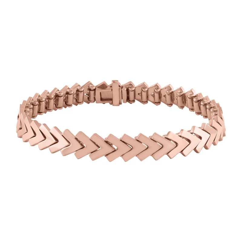 Kaspar & Esh 14k Rose Gold Chevron Bracelet