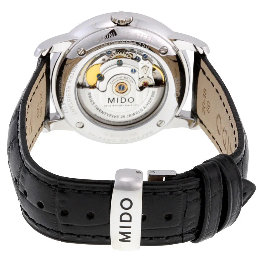 Mido Baroncelli Automatic Black Dial Black Leather Men's Watch M0104081605320