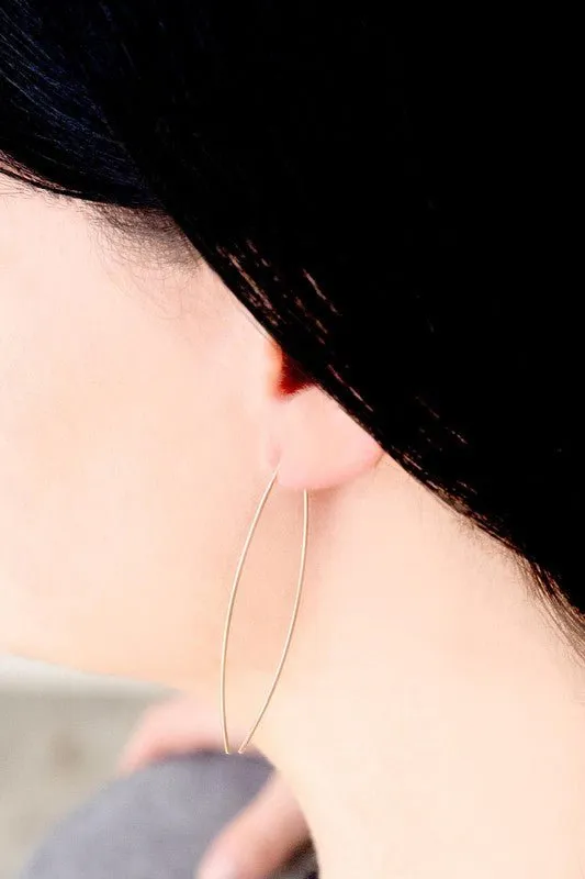 Sleek 14k Gold Threader Earrings