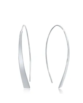 Sterling Silver Curved Threader Earrings